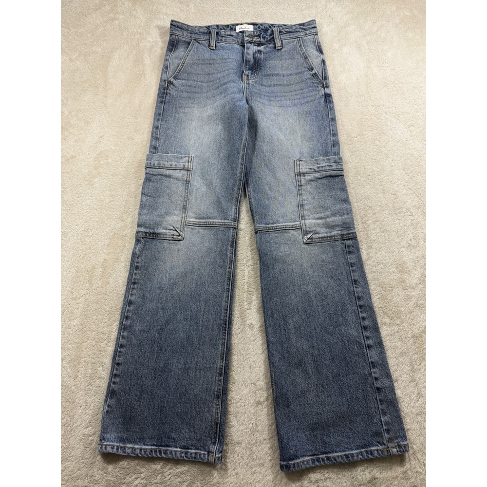 KanCan Womens KC9360M Cargo Wide Leg Blue Jeans 1/24 Meas: 29x31